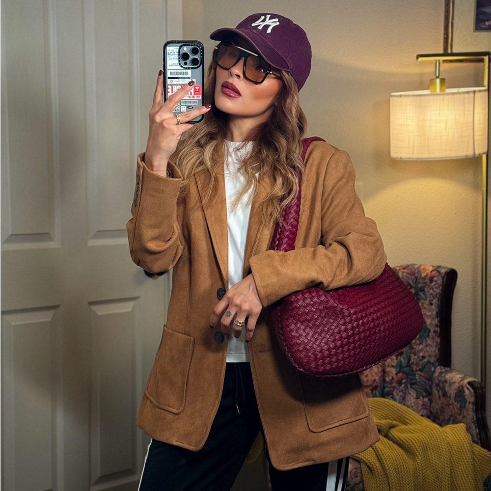 Suede blazer